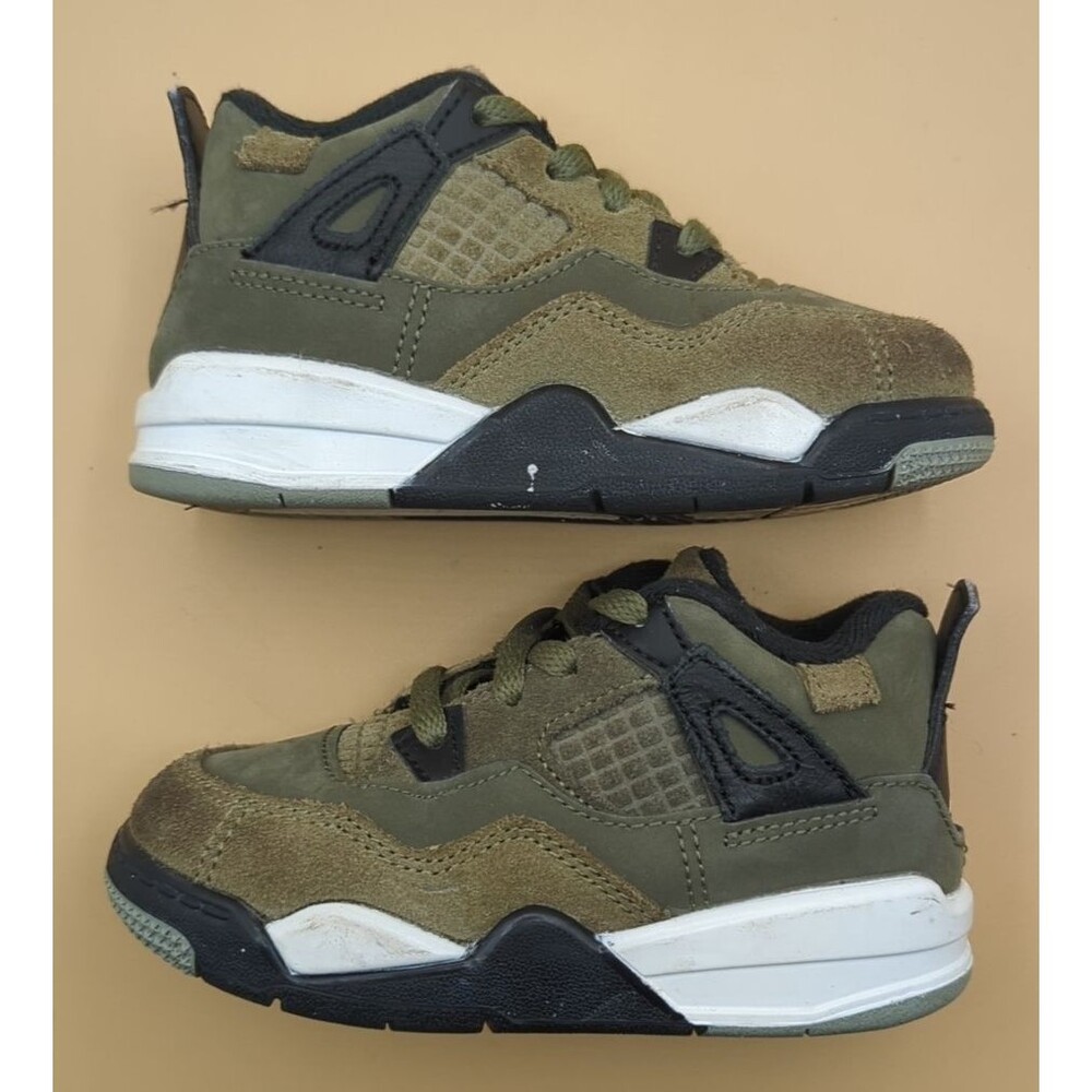 Nike Air Jordan 4 Retro SE Craft Medium Olive TD Size 8C FB9930-200 - Picture 10 of 11